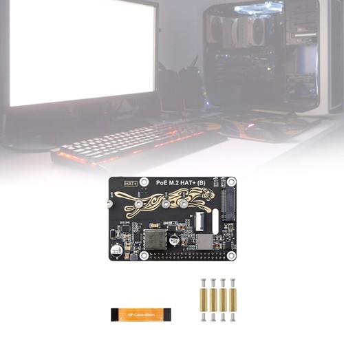 PCIe M.2 Adapter For RPi 5 Supports NVMe Protocol Ethernet Power Fast Speed - Afbeelding 2 van 8