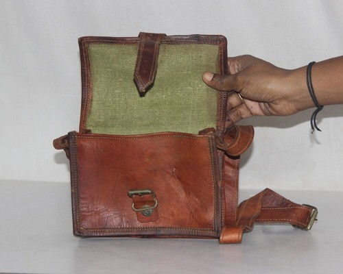 Vintage Brown Leather Women Purse Handbag Shoulder Cross Body Bag Usable 10436 - 第 1/8 張圖片