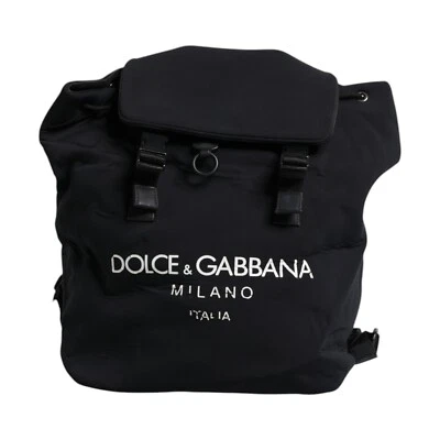 Sac DOLCE & GABBANA noir néoprène nylon logo DG sac à dos d'école Borse 1620usd - Photo 1/4