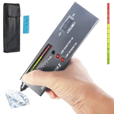 Portable Jewelry Diamond Tester 60x Illuminated Magnifier Jeweler's Tool Set Kit