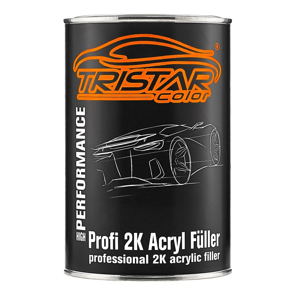 2K High Solid Füller Set Grundierung für Autolack grau inkl. Härter 1,3 kg - Bild 2 von 4