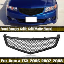 Car Front Bumper Grille Upper Grill For Acura Tsx Cl9 06-08 07 Matte Black