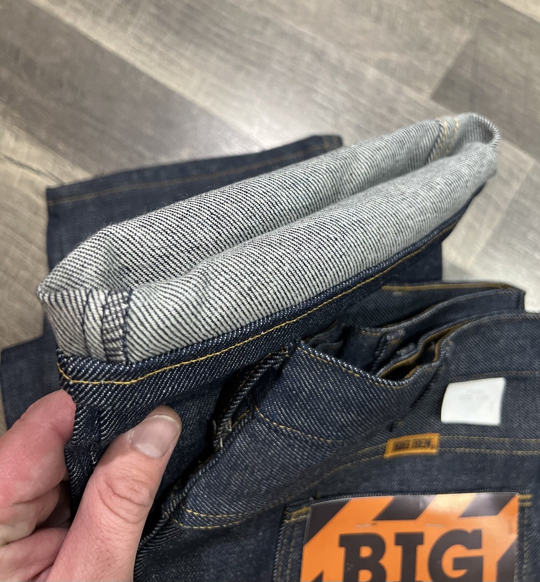 Big Ben By Wrangler 36x34 Raw Denim Men's DEADSTOCK Vintage Big Ben By Wrangler 36x34 Raw Denim Men's DEADSTOCK Vintage