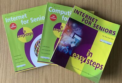 3 x In Easy Steps Internet & Computing For Seniors Paperback Educational Books