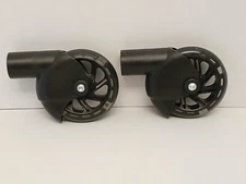 Stroller Replacement Removable Black Wheels Rubber Tires Lot of 2