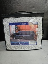 subrtex 1-Piece Jacquard Damask Couch Cover High Stretch for loveseat Smoky Gray