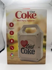 Diet Coca Cola Mini Party Wireless Bluetooth Speaker Red/White Heart Love NIB
