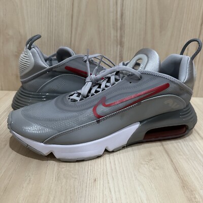 NEW! Nike Air Max 2090 Light Smoke Grey/University Red Mens Size 13 DM9101 001