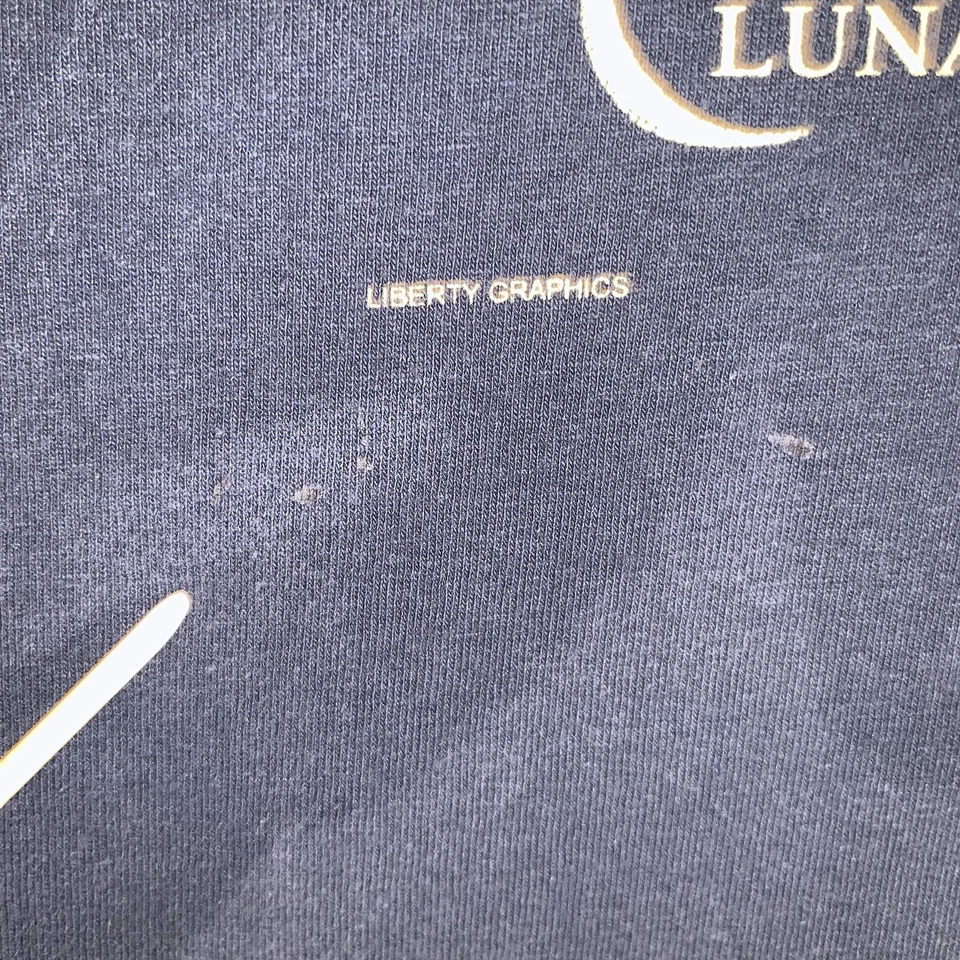 复古 Liberty Graphics Diana Dee Tyler Luna 短袖 T 恤 尺寸 2XL 海军蓝 — 第 3/4 张图片