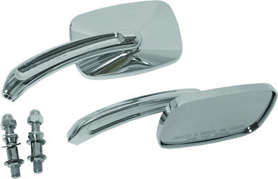 HARDDRIVE 2012-2016 FLD Dyna Switchback Harley Davidson MIRRORS CHROME RECTANGLE