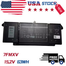 Genuine OEM 63WH 7FMXV Battery For Dell Latitude 5320 7320 7420 7520 4M1JN MHR4G