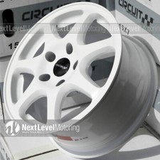 4 Circuit Cp42 15x7 5x114.3 35 White Wheels Usdm Type R Itr Ctr Dc2 Ek9 Civic