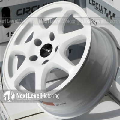 4 CIRCUIT CP42 15X7 5X114.3 +35 WHITE WHEELS USDM TYPE R ITR CTR DC2 EK9 CIVIC