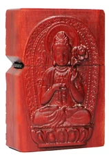 Natural Rosewood Mahasthamaprapta Lighter Box For Zippo Insert Kit(Case Only)