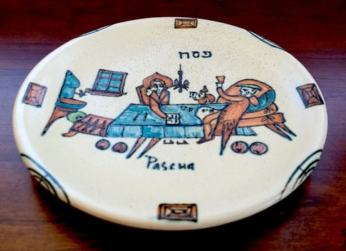 Blanca Sefarad Cordoba Old Testament Pascua Wall Plate Hand-Painted - Picture 2 of 6