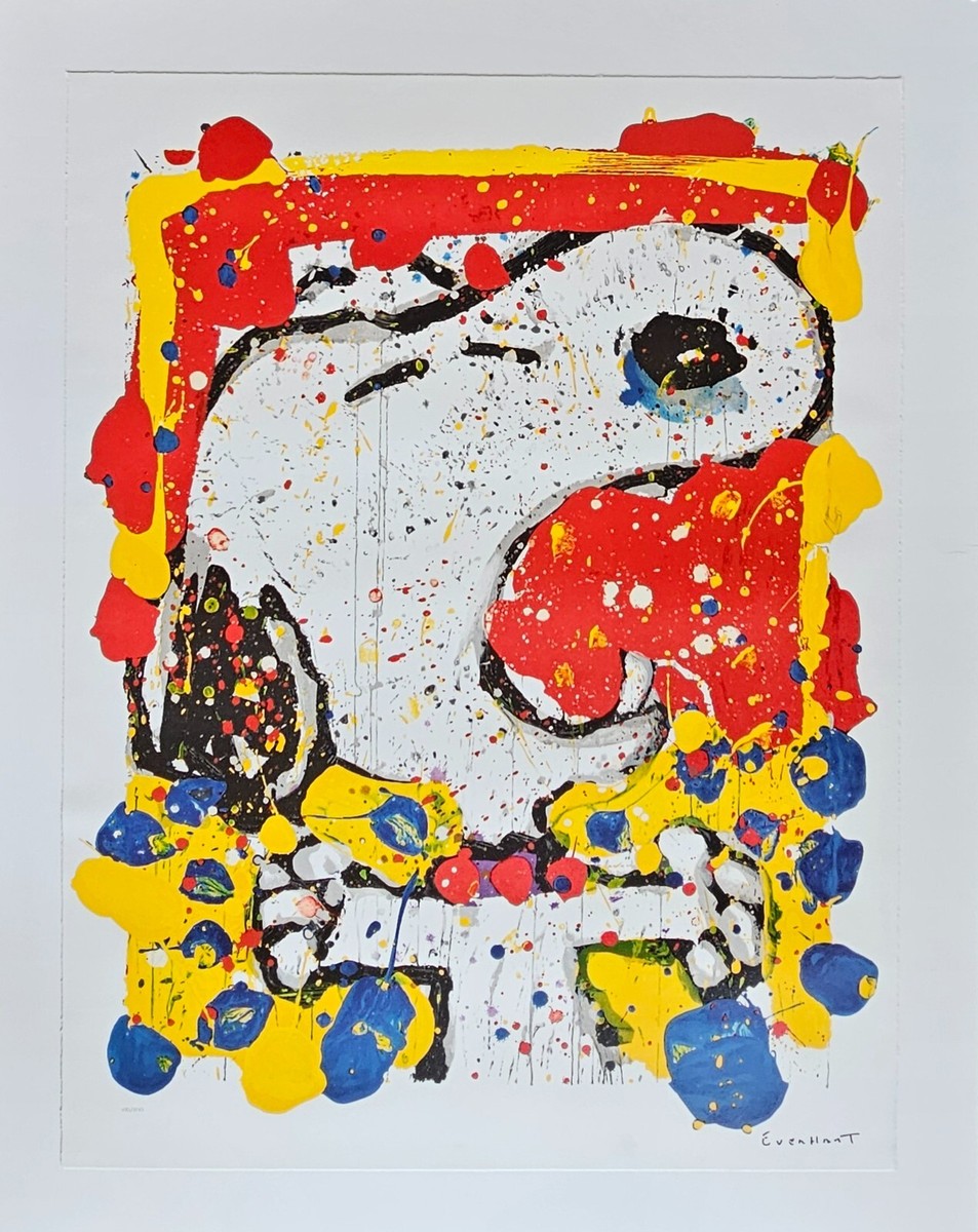 TOM EVERHART SQUEEZE THE DAY FRIDAY Snoopy PEANUTS Hand signed