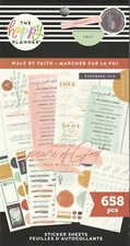 The Happy Planner WALK BY FAITH theme 30 pages 658 stickers  Fast FREE SHIPPING!
