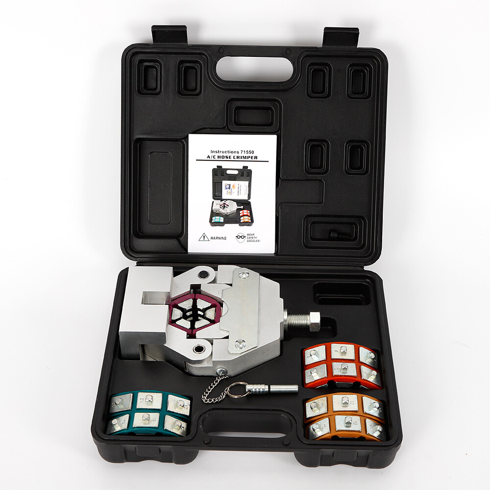 Auto AC Fuel Hose Line Crimper Crimping Air Conditioning Line Repair Tool 4 Die eBay