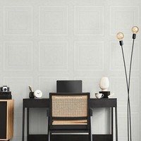 Belgravia 5836 Anstreichbare Panel Tapete Weiß Strukturierte Blown Vinyl