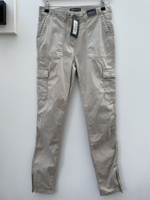 NEW M&S GOODMOVE Sz 12 L Skinny Cargo Beige Casual Active Trousers W30 L29 | eBay