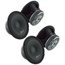 2 Pairs 8" 500W Full Range Loud Speakers Low Mid Range Audiopipe APMB-8-D
