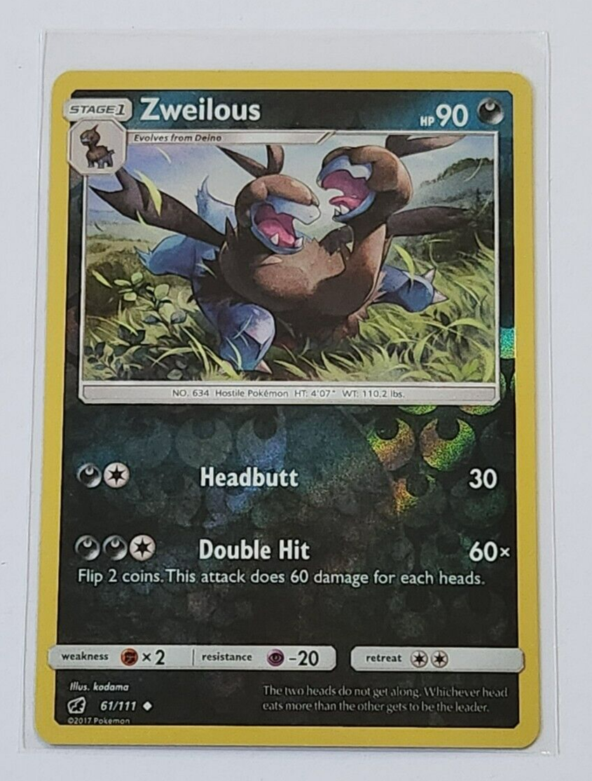 2017 POKEMON ZWEILOUS HOLO TRADING CARD | eBay