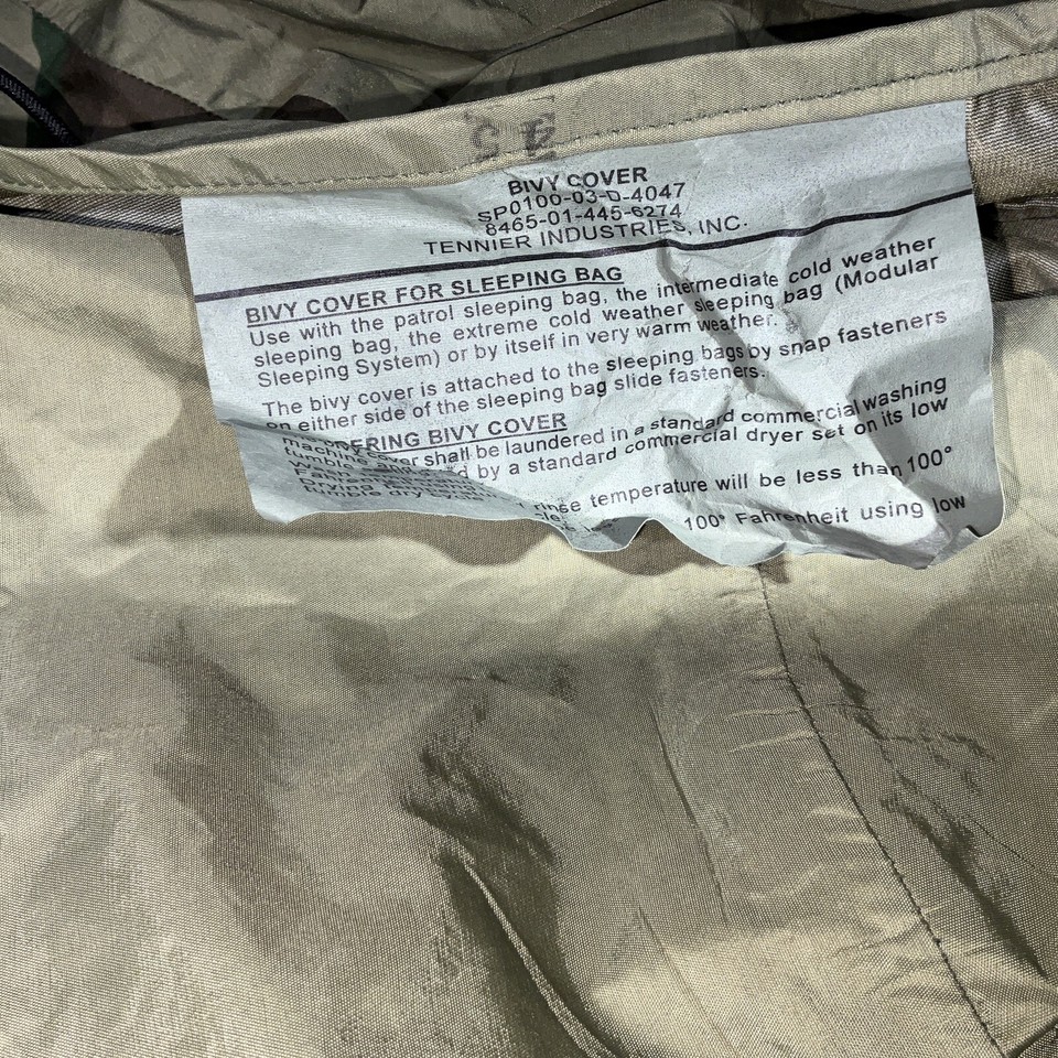 Sac De Couchage Militaire US Army MSS Avec Sursac Gore-Tex