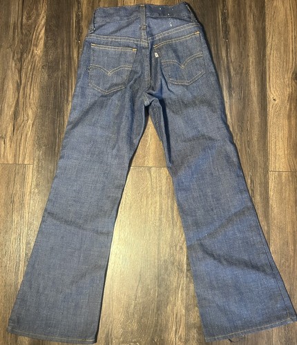 Vintage Youth Kids Big E Tab Bell Bottom Flared Jeans RARE 21x23.5” Talon Zipper - Picture 5 of 12