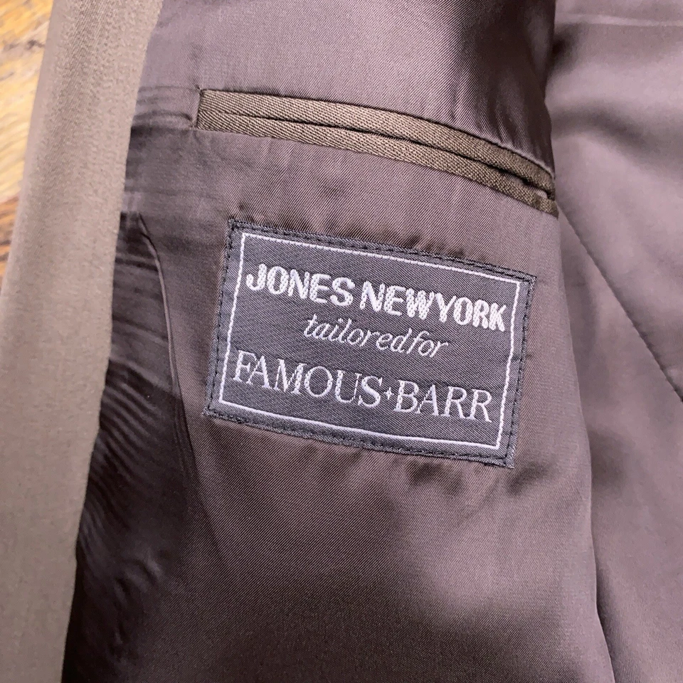 Blazer Jones New York Doble Pecho R40 Lana Traje Chaqueta Foto 4 de 4