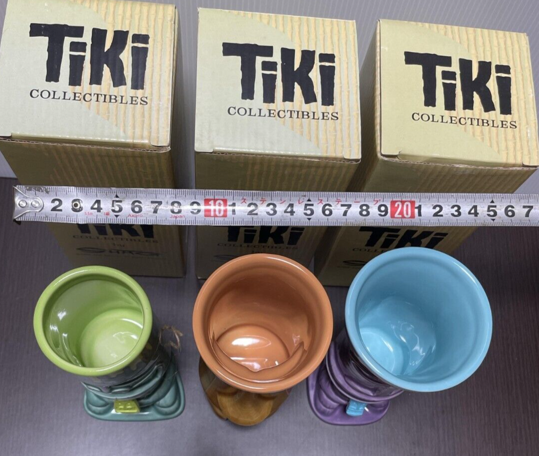 Rare Tiki Collectibles by SHAG Mug Tumbler Set of 3 Josh Agle Art