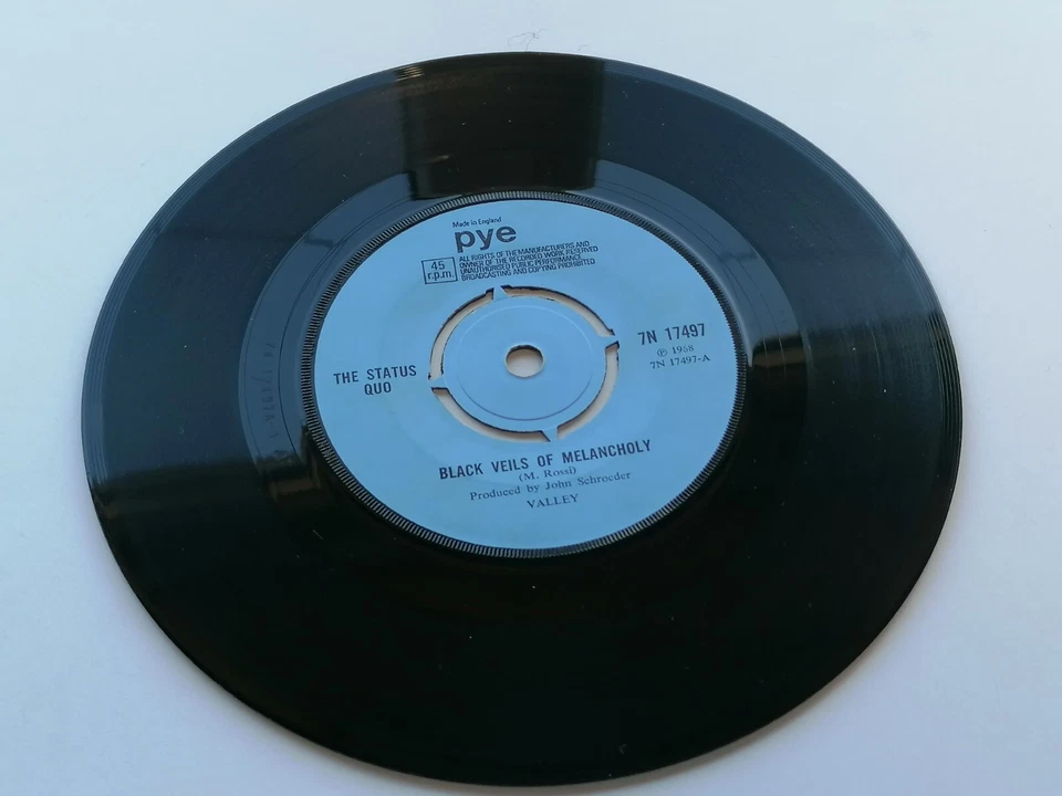 STATUS QUO  ORIG 1968 UK 45   BLACK VEILS OF MELANCHOLY - Image 2 of 4