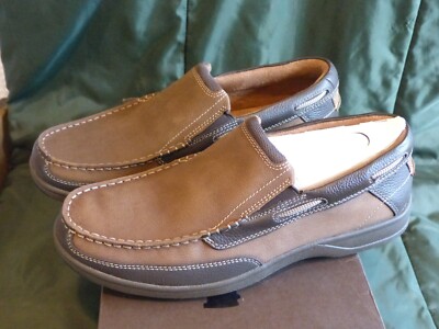 NEW Florsheim Lakeside Slip-On Loafers Boat Shoes in Stone  display picture 1