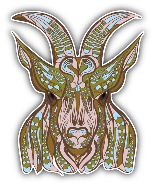 Ethnic Goat Head Car Bumper Sticker Decal "SIZES'' eBay
