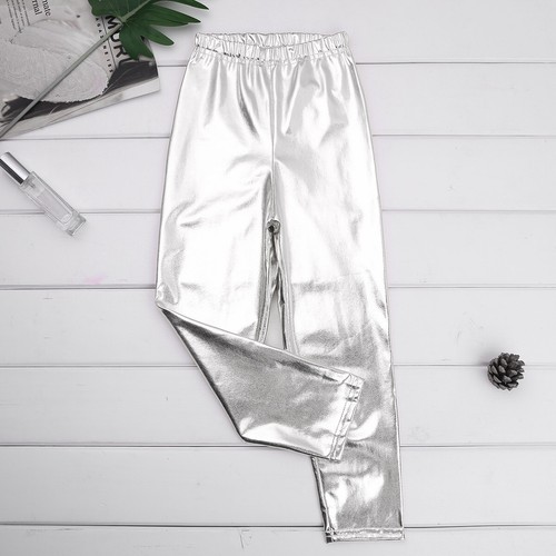 Girls Boys Metallic Dance Pants Trousers for Modern Hip Hop Street Dancewear - Picture 94 of 127