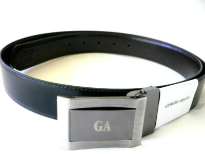 GIORGIOARMANI　BELT  VINTAGE Authentic Giorgio Armani Reversible Belt.widemany new