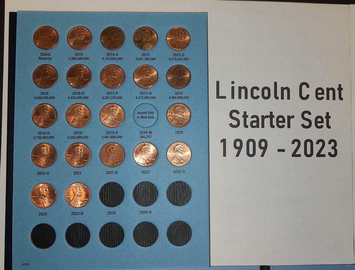 1909-2023 LINCOLN CENT STARTER SET 231 COINS- Near mint to Good