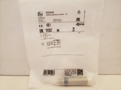 IFM ELECTRONIC IGK2012-ABOA/SL/LS100-AK RT PROXIMITY SWITCH (IG0345) NIB