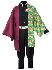 Demon Slayer Kimetsu no Yaiba Cosplay Costume Agatsuma Tomioka Giyuu Kimono Set