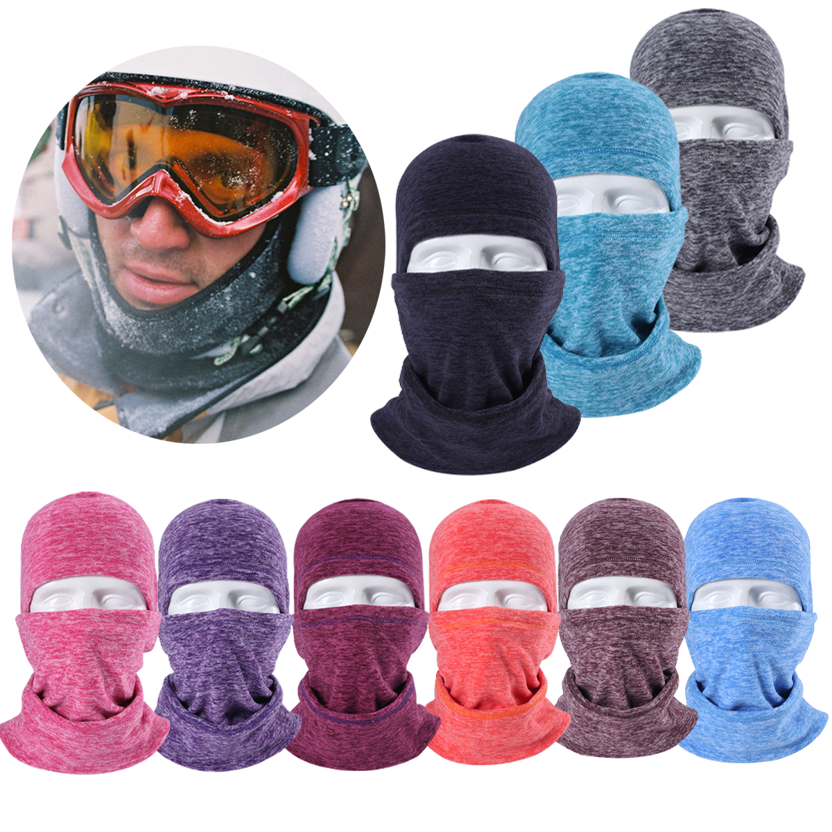 Winter Balaclava Ski Mask Thermal Face Mask for Women Men Windproof Neck Warmer