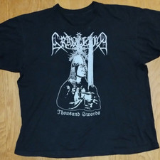 Vtg Graveland - Thousand Swords Cotton Black All Size T Shirt For Men SE330