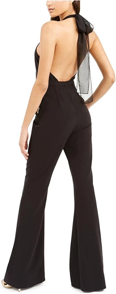 Mono negro RACHEL ZOE 282810 Halston, talla 10 Foto 2 de 2