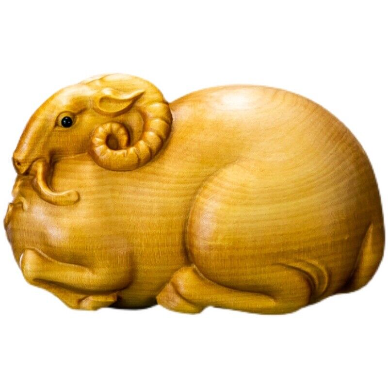 TL115 -7 x 4.5 x 3 CM Carved Boxwood Figurine Netsuke: Lucky TL115 -7 x 4.5 x 3 CM Carved Boxwood Figurine Netsuke: Lucky