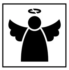 6"x6" Clear Plastic Stencil - Angel (RR135)