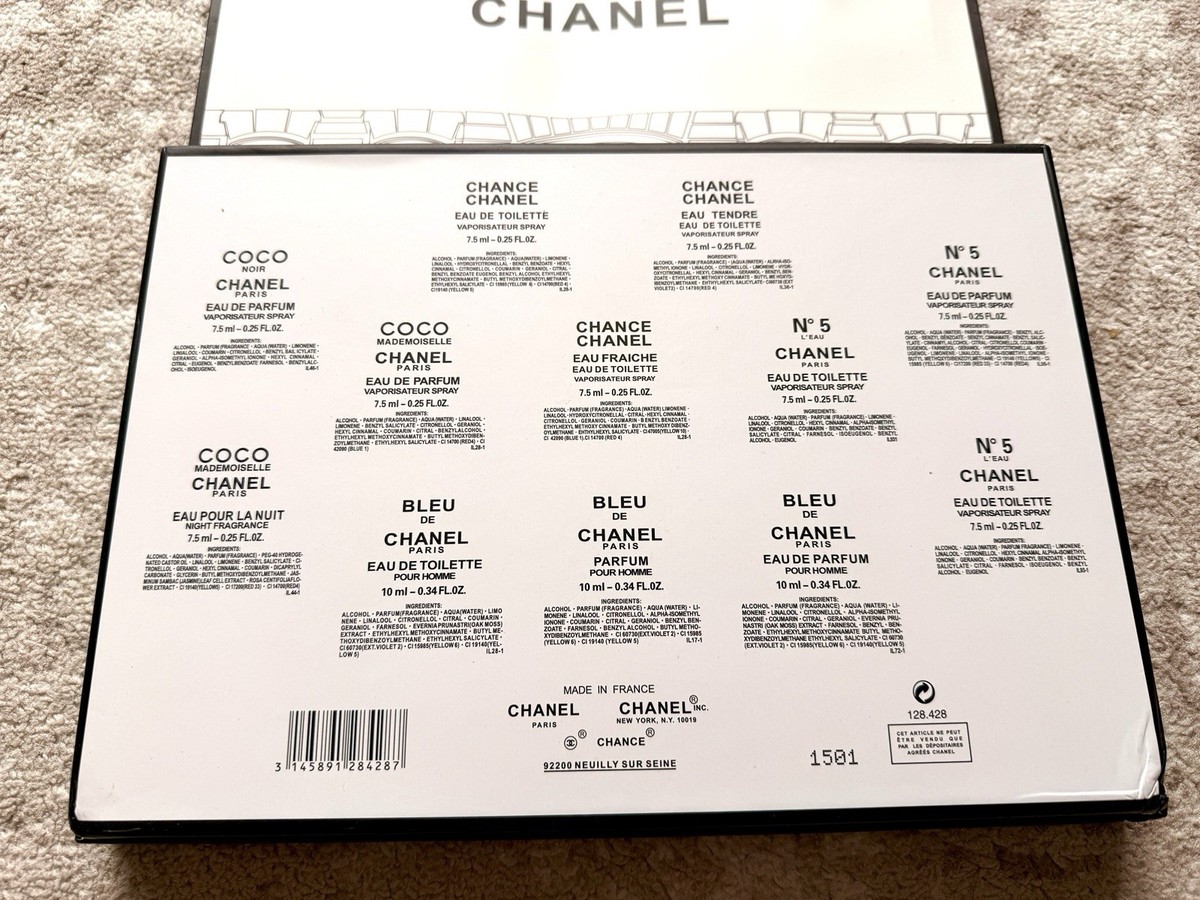 12- Chanel Fragrance Sampler Set for Him & for Her Perfume for