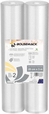 2 Vakuumier-rollen (20 cm x 3 meter) für alle Arten von Haushaltsverpackern, Foo