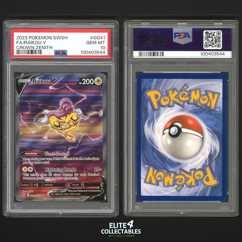 Raikou V GG41/GG70  - PSA 10 (Crown Zenith)