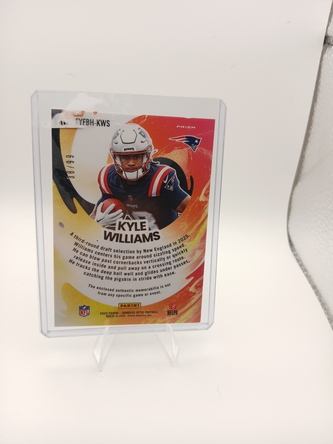 2025 Panini Donruss Optic - First Year Fresh Kyle Williams #FYFBH-KWS Gold /99🔥