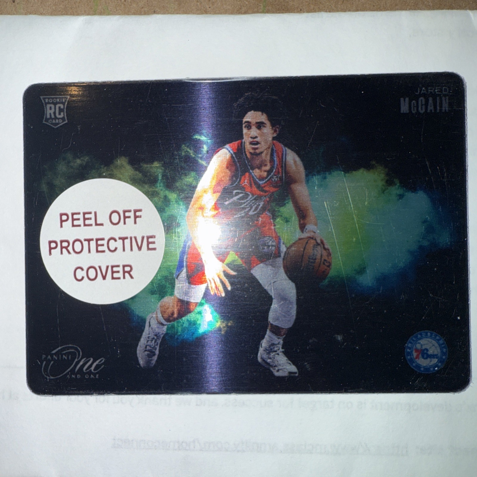 24-25 One and One Jared McCain RC Rookie Black Color Blast Case Hit Sixers