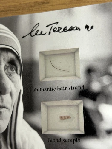 Saint Mother Teresa Hair Strand lock and Blood Sample Relic Catholic ex capillis - Picture 3 of 5