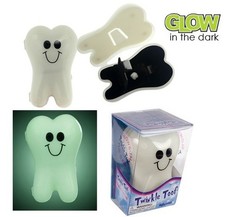 Twinkle Toof Glow In The Dark Tooth Shaped Fairy Case Pillow Keepsake Box Holder